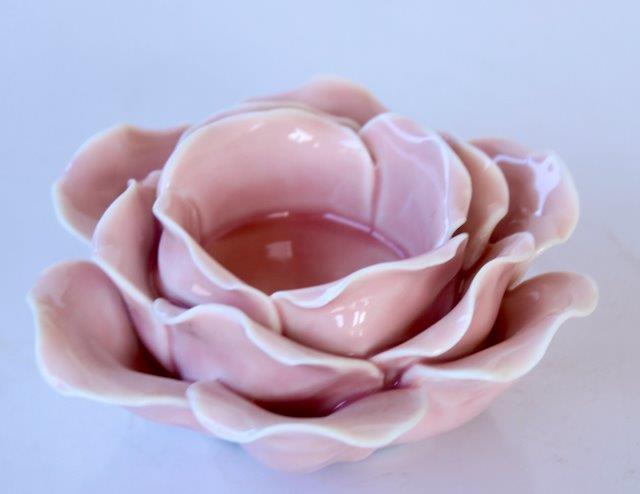 Pink Porcelain Tealight Holder